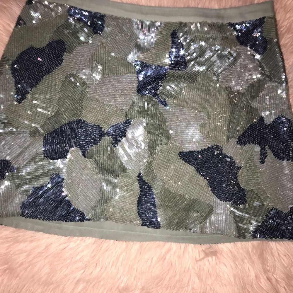 Club Monaco sequined mini skirt